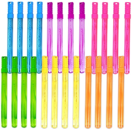 MAXX BUBBLES BUBBLE WAND - 4 OZ SINGLES, BLUE, RED, ORANGE, PINK, GREEN & YELLOW