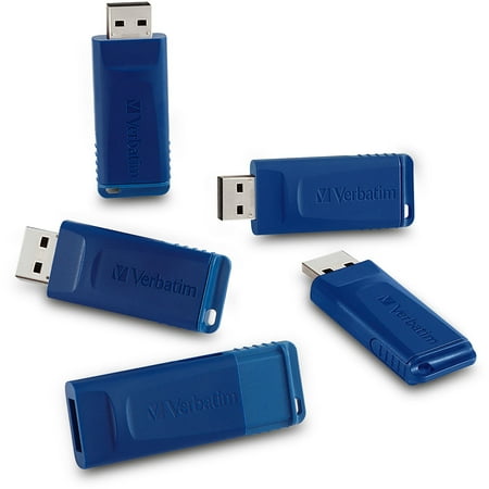 Verbatim 99810 16 GB Classic USB 2.0 Flash Drive - Blue (5/Pack)