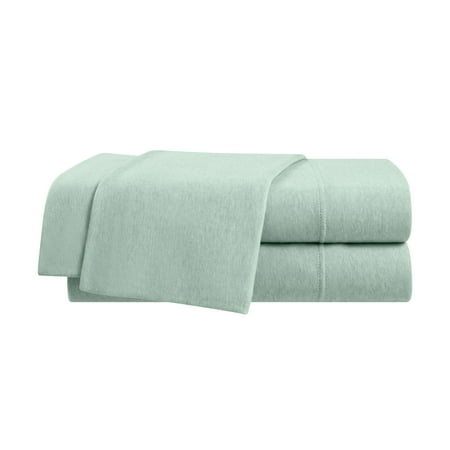 Vellux Jersey Knit 4-Piece Full Sheet Set, Cotton Blend, Sage