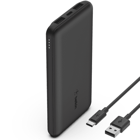 Belkin BoostCharge USB-C Portable Charger 10K Power Bank for iPhone 16, iPhone 15, Samsung Galaxy, iPad, Google Pixel & More - Black