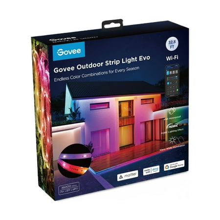 Govee Outdoor 32.8 ft Waterproof RGBICW Strip Light