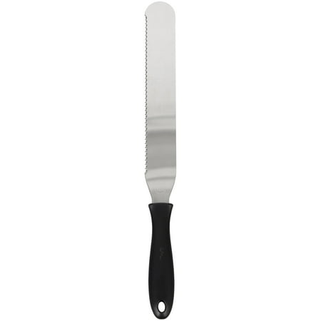 Wilton Serrated Icing Spatula, Stainless Steel, Black, 15 inch