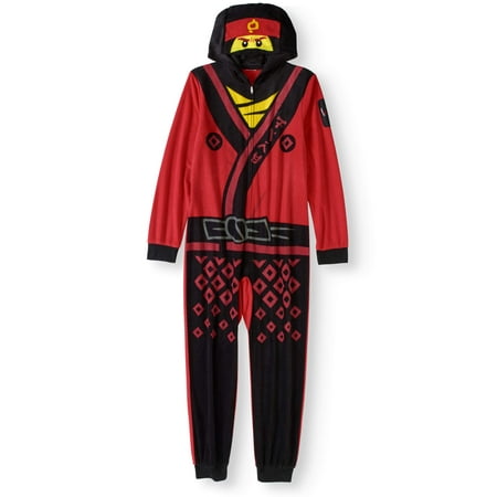 Boys' Ninjago Hooded Pajama Onesie Union Suit (Big Boys & Little Boys)