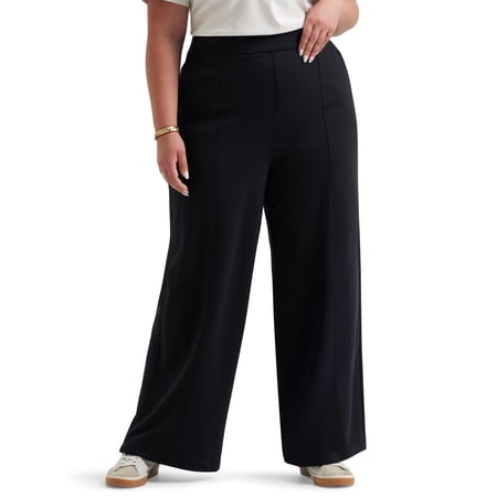 Lee® Women's Plus Regular Fit Wide Leg Knit Pants, Sizes 0X-4X