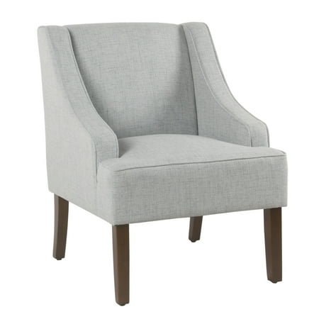Classic Swoop Arm Accent Chair Light Blue - HomePop: Upholstered Polyester, Foam-Filled, Plywood Frame