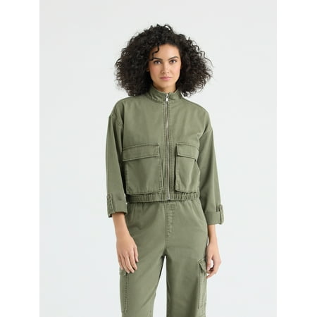 Sofia by Sofia Vergara Women's and Women's Plus Utility Crop Jacket, Sizes XS-4X