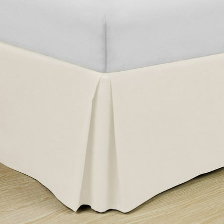 Swift Home  Basics Pleated Microfiber 14-inch Drop Bed Skirt Coconut Milk California King