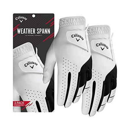 Callaway Golf Prior Generation MLH Weather Spann Glove (2 Pack) White Cadet Extra Large
