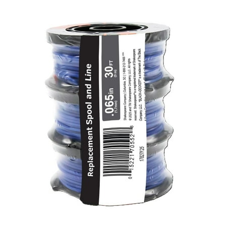 SHAKESPEARE 0.065" x 30' Replacement Spools For Select BLACK+DECKER Trimmers (3 Count)