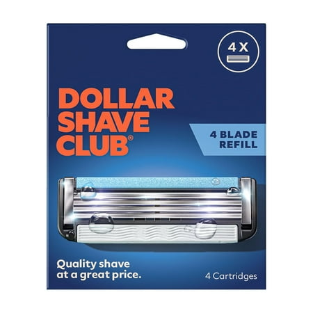 Dollar Shave Club Men's Razor 4-Blade Razor Blade Refill 4 Count ...