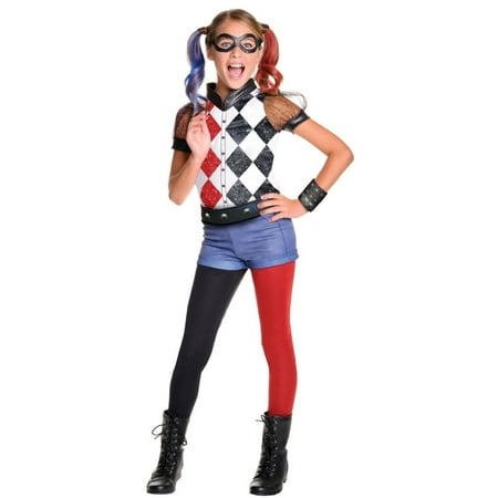 Girls' DC Super Hero Girls Harley Quinn Halloween Costume L