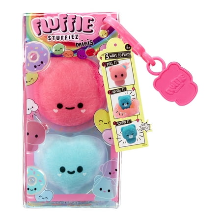 Fluffie Stuffiez Round Candy & Gummy Bear Minis Collectible, Surprise Reveal Soft and Squishable Tactile Play Fidget Toy DIY