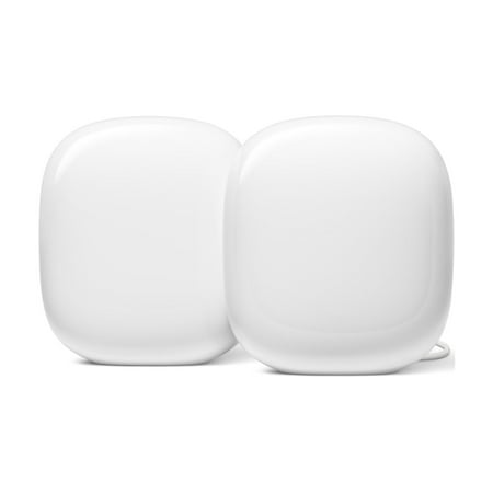 Nest Wifi Pro - Wi-Fi 6E - Reliable Home WiFi System with Fast Speed and Whole Home Coverage - Mesh Wi-Fi Router - Snow - 2-pack
