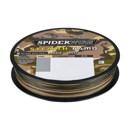 SpiderWire Stealth® Camo Braid™ Fishing Line, Camo, 15 lb Test Strength, 125 yd