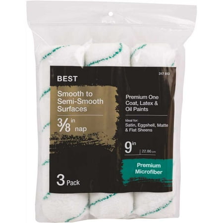 National Brand Alternative HD RS 1733 9 in. x 3/8 in. Microfiber Paint Roller Cover - pack of 3