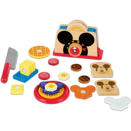Melissa Doug Disney Mickey Mouse Clubhouse Deluxe Wooden Toaster Play Food Set BrickSeek