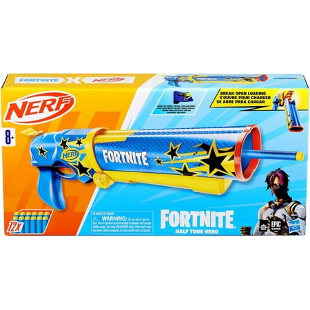NERF Fortnite Half Tone Hero Dart Blaster Toy (Bonus Code Unlock!)