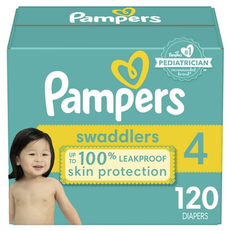 Pampers Swaddlers Active Baby Diaper, Size 4, 120 Count