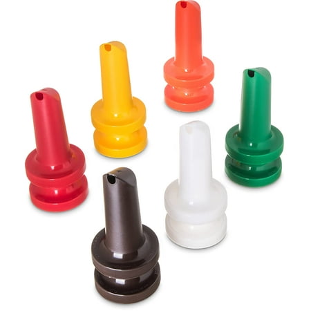 Carlisle FoodService Products PS204AST00 PourPlus Store N'Pour Polyethylene Spout Combo Assorted, 3-1/2" Diameter