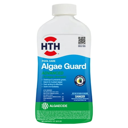 HTH Pool Care Algae Guard Advanced for Swimming Pools, 32 fl. oz.