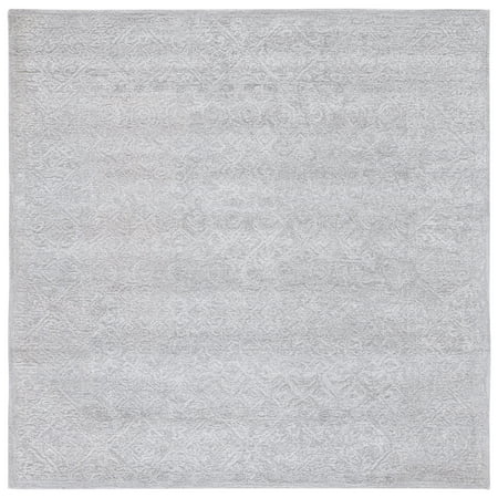 SAFAVIEH Martha Stewart Tufted Wool Area Rug, Grey, 6' x 6' Square