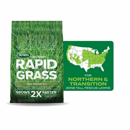 Scotts Turf Builder Rapid Grass Tall Fescue Mix, Grass Seed and Fertilizer, 16 lbs.