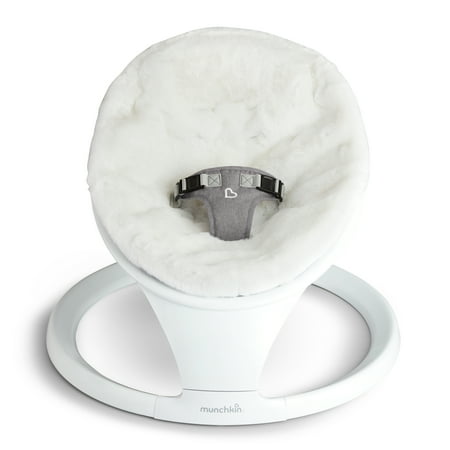Munchkin® Seat Cover for Infant Baby Swing, Premium Ultra-Soft Faux Fur, White, Unisex