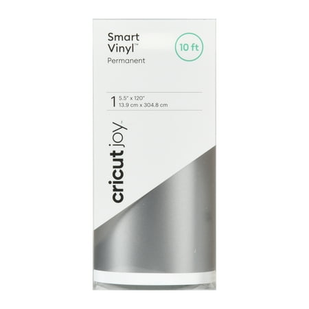 Cricut Joy™ Smart Vinyl™ – Permanent Value Roll (10 ft), Silver, 5.5" x 120"