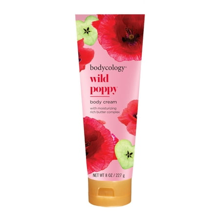 Bodycology Shea Butter Body Cream, Wild Poppy, 8 oz.