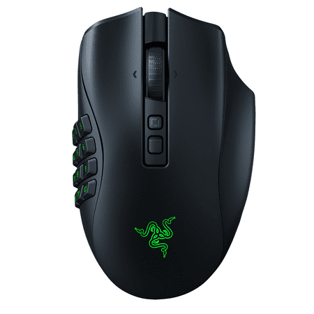 Razer Naga V2 Pro MMO Wireless Gaming Mouse with Hyperscroll Pro Wheel, Interchangeable Side Plates, 30K Optical Sensor, Black