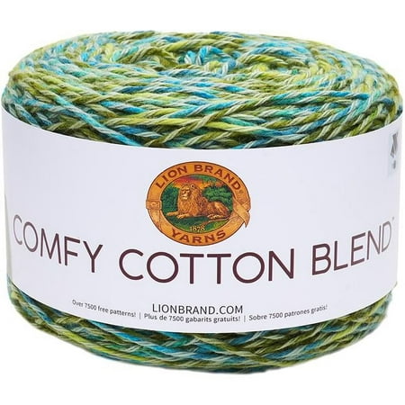 Lion Brand Yarn 392 Yd Comfy Cotton Blend Spring Meadow Yarn