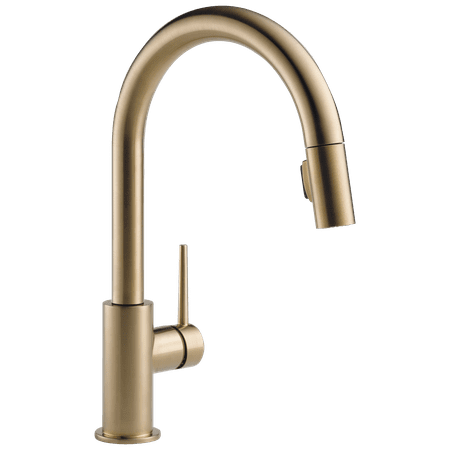 Delta Trinsic Single Handle Pull-Down Kitchen Faucet in Champagne Bronze 9159-CZ-DST