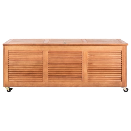 Safavieh Safavieh Outdoor Durable Eucalyptus Frame Wooden Deck Box, Natural