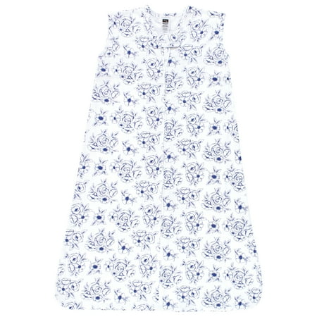 Hudson Baby Infant Girl Cotton Sleeveless Wearable Sleeping Bag, Sack, Blanket, Blue Toile, 18-24 Months