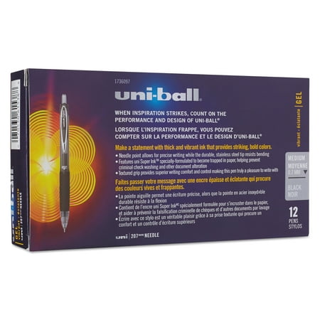 Uni-Ball 207 Medium Needle Point Pens, 1 Dozen (Quantity)