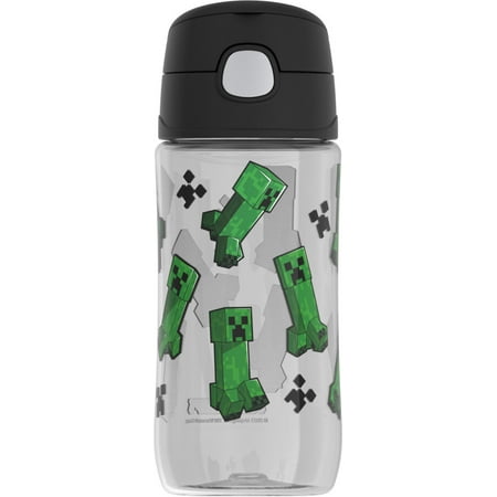 Thermos Kids Plastic Bottle with Chug Spout, Minecraft, 16 Fluid Ounces