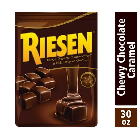 Riesen Dark Chocolate Covered Chewy Caramel Candy, 30 oz. 96 Piece Count