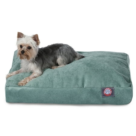 Majestic Pet | Villa Velvet Rectangle Pet Bed For Dogs, Removable Cover, Azure, Small