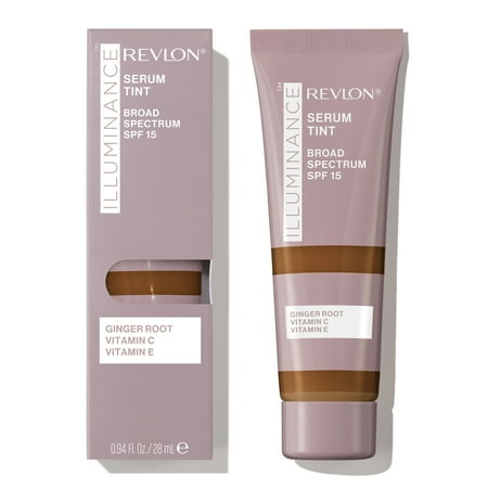 Revlon Illuminance Serum Tint, Liquid Foundation, Light Buildable Coverage, Amber, 0.94 fl oz.