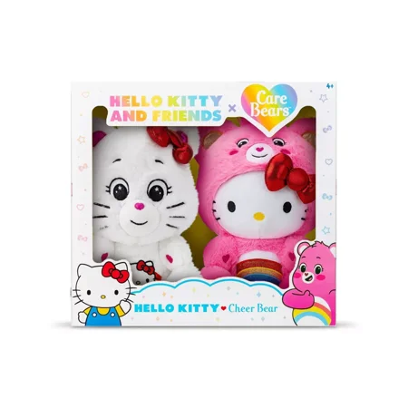 Care Bears Hello Kitty and Cheer Bear Plush 2pk