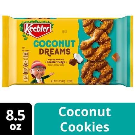 Keebler Coconut Dreams, Coconut and Caramel Cookies Coated in Keebler Fudge, 8.5 oz