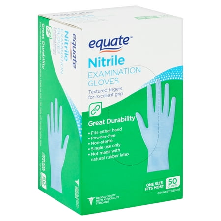 Equate Nitrile Examination Gloves, 50 Count – Walmart Inventory