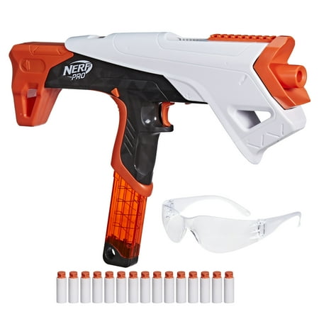 Nerf Pro Torrent Half-Length Dart Blaster, 15 Nerf Pro Half-Length Darts, Magazine, 14+ Outdoor Use, Christmas Gifts for Kids