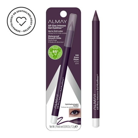 Almay All-Day Intense Gel Eyeliner Pencil, Waterproof, 130 Pure Plum, 0.045 oz