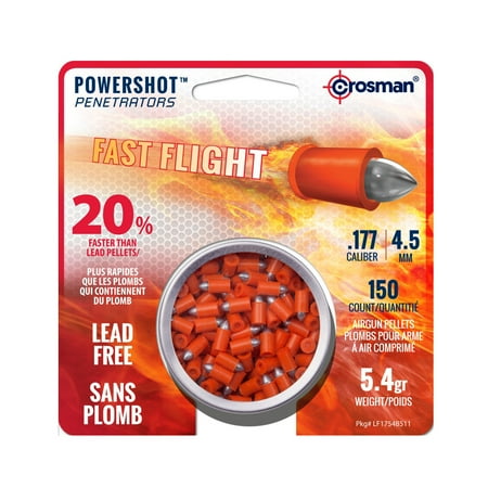 Crosman Powershot 177 Caliber Fast Flight Penetrator Pellets 150 ct LF1754