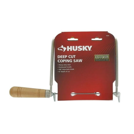Husky Deep-Cut Coping Saw 6.5 Inch Rust Resistant Heavy Duty Steel Hand Saw Tool