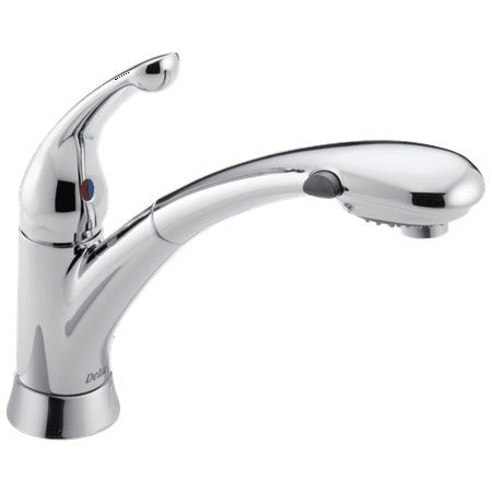 Delta Faucet 470-DST Signature Pull-Out Kitchen Faucet with Optional Base Plate - - Chrome