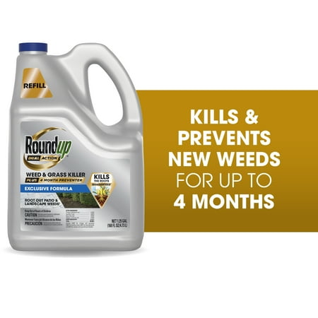 Roundup Dual Action Weed & Grass Killer Plus 4 Month Preventer Refill