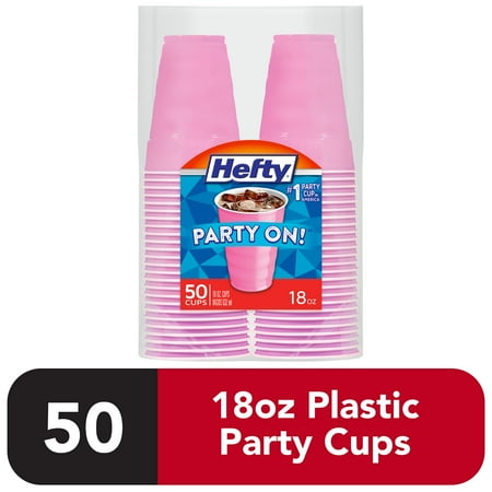 Hefty Pink Plastic Party Cups, 18 Ounces, 50 Count – BrickSeek