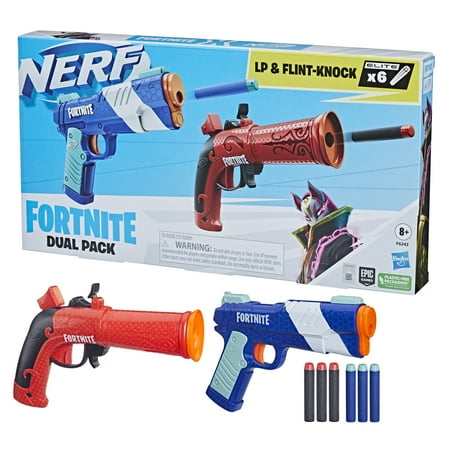 Nerf Fortnite Dual pack Includes 2 Fortnite Blasters and 6 Nerf Elite Darts